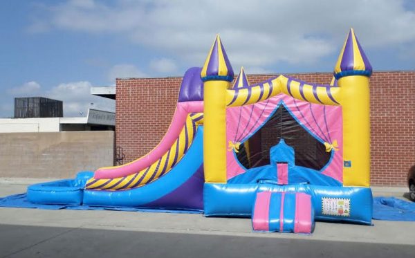 Inflatable Double Lane Wet Dry Princess Combo