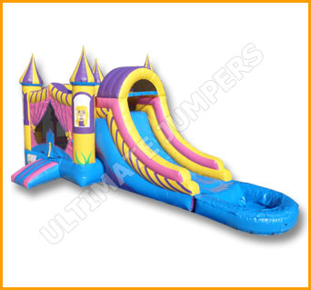 Inflatable Wet/Dry Princess Bouncer and Slide Combo